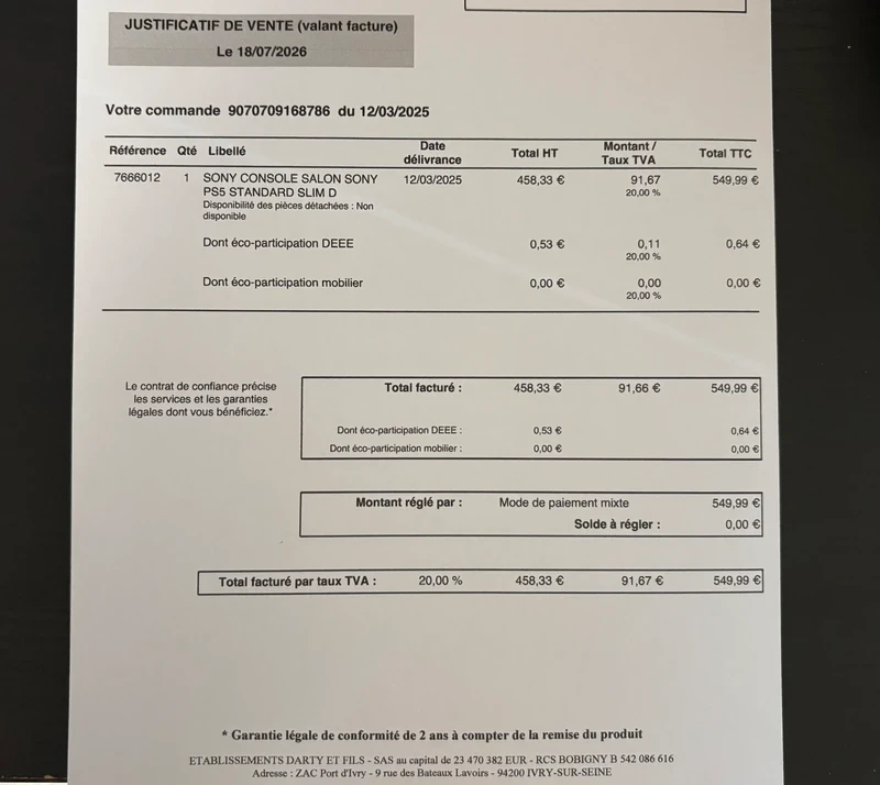 Vendo a PS5 por causa da compra de um PC, 2 controladores, fone de ouvido, caixa, nota fiscal e mais do que a garantia – photo 3